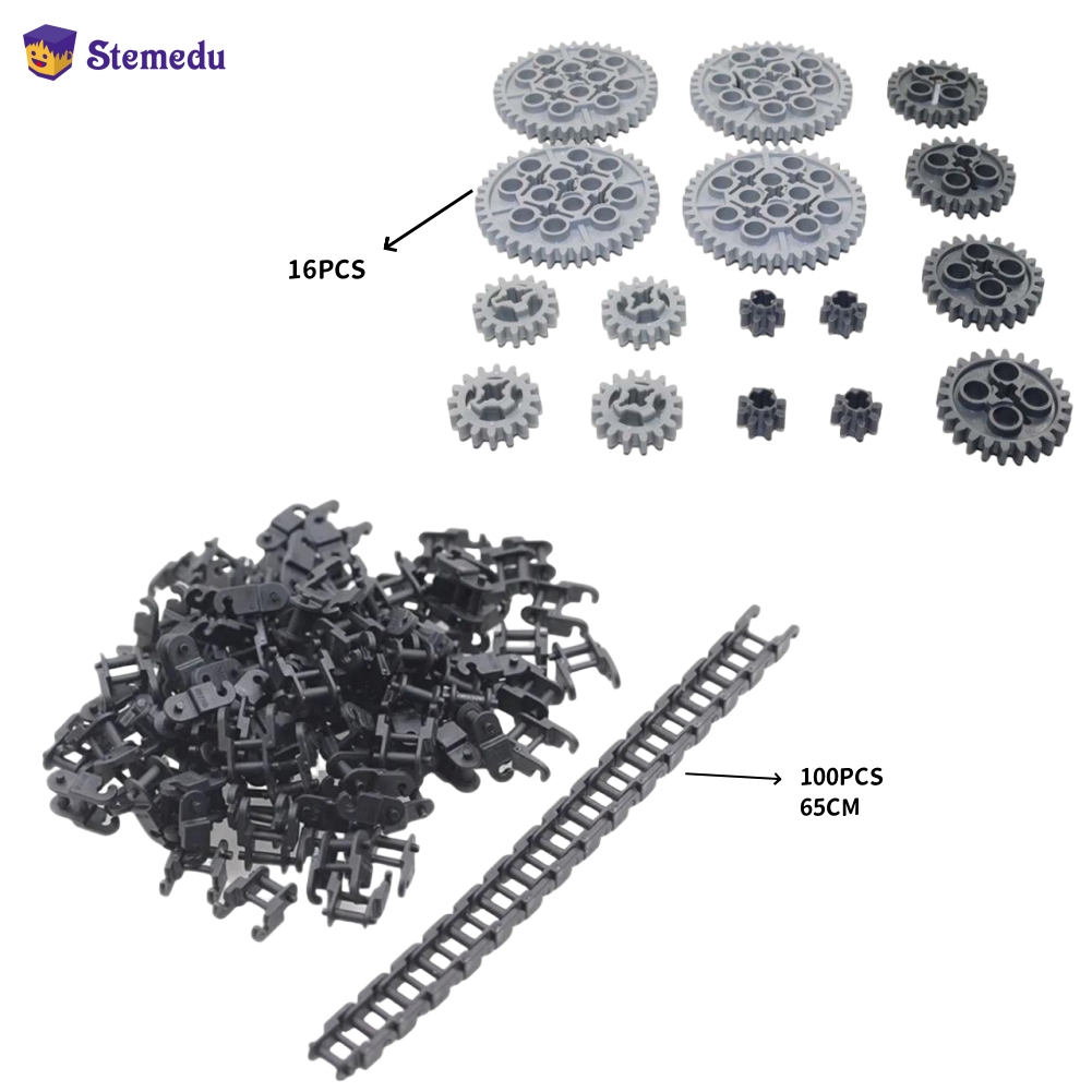 Lego Set Technic - 16 Stuks Moc Bouwstenen Tandwielen Tandwiel