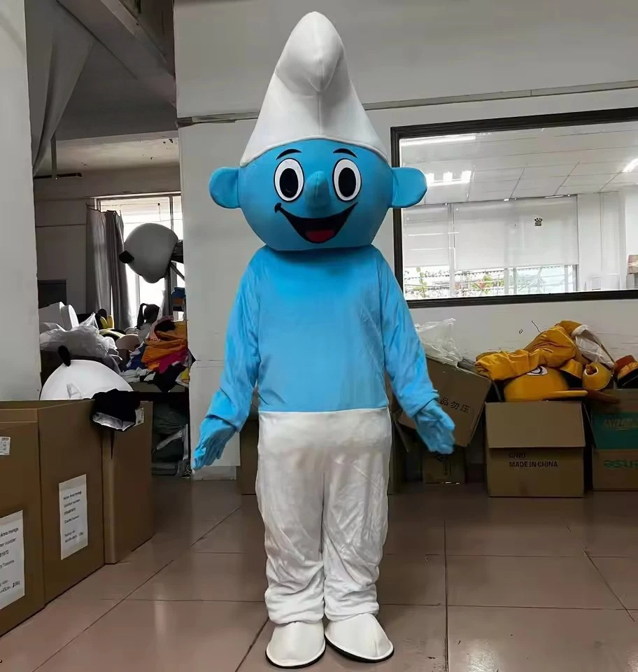 Elf Costume Christmas - Blauwe Elf-mascotte kostuum reclameceremonie fancy sprookjesjurk