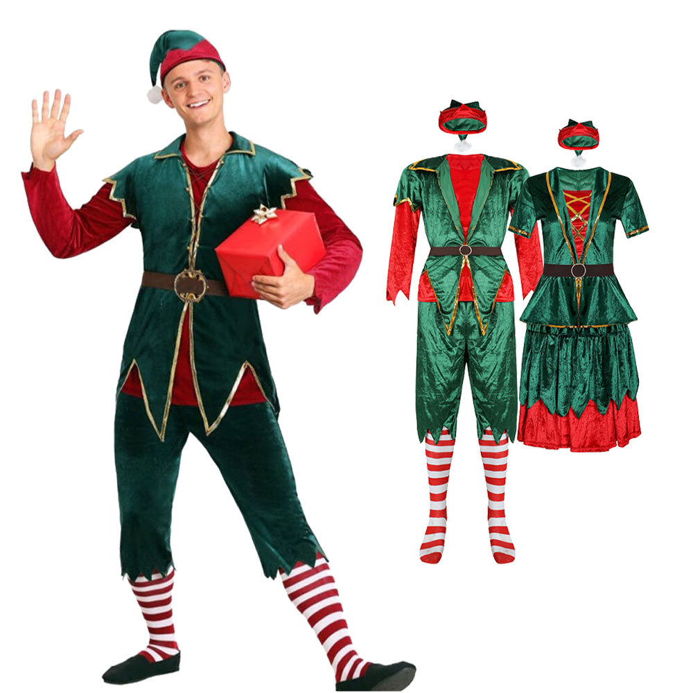Kerst Kerstman Kostuum Paar Pa - Elf Costume Christmas recensie en prijs