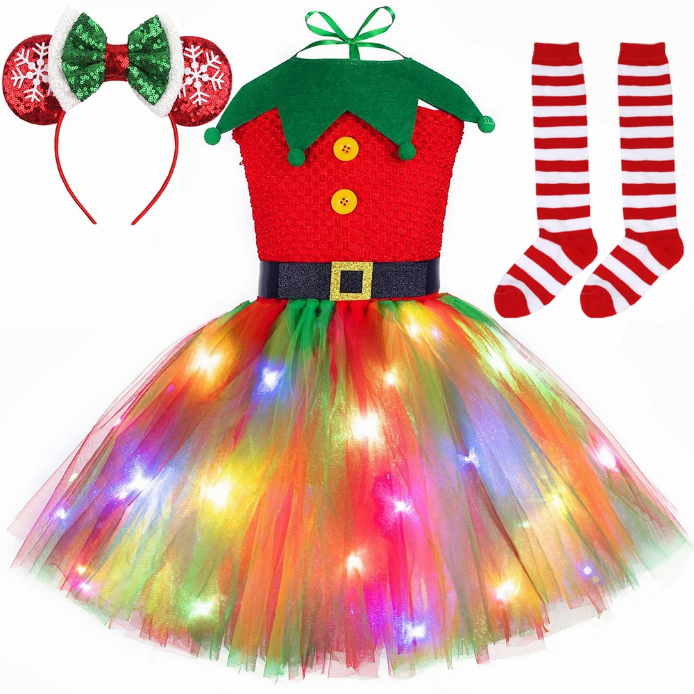 Kerst Tutu Jurk Rood Groen Tul - Elf Costume Christmas recensie en prijs
